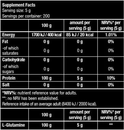 Biotech USA L-Glutamin 500g NW
