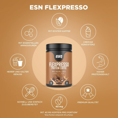 Preview: Flexpresso Protein Coffee - 908g Dose (ESN) Preview: ESN Flexpresso Protein Coffee