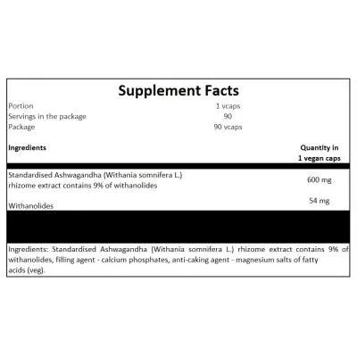 Ashwagandha - 90 VCaps (Hiro Labs)