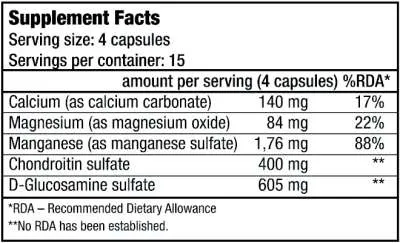 Chondroitin Glucosamine - 60 capsules (Biotech USA)
