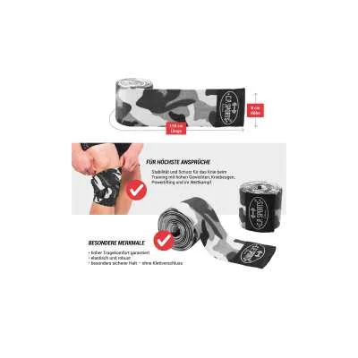 Kniebandagen 150cm camo weiss - 1 Paar (C.P. Sports)