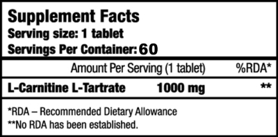 L-Carnitine 1000 - 60 tabs (Biotech USA)