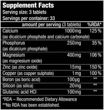 Calcium Zinc Magnesium - 100 Tabletten (Biotech USA)