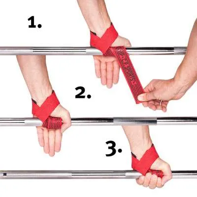 Pulling Straps Profi-Grip Classic red - 1 pair (C.P. Sports)
