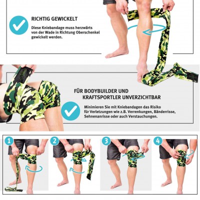 Professional knee bandages 200cm - 1 pair (C.P. Sports)