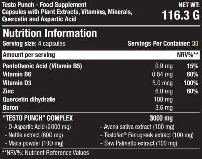 Testo Punch - 120 Kapseln (Scitec Nutrition)