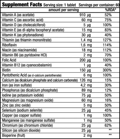 Vitamin Complex - 60 tablets (Biotech USA)