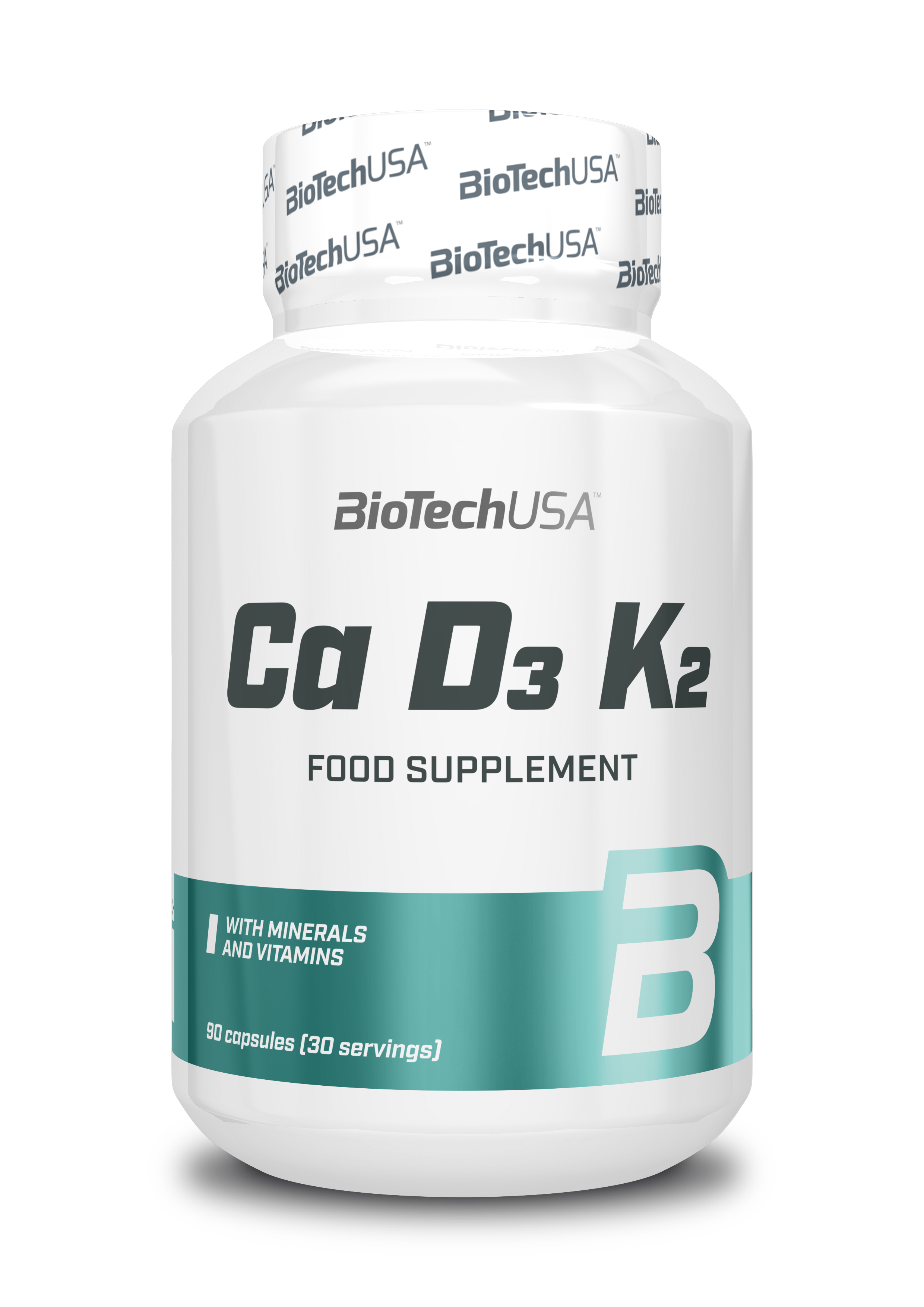BiotechUSA Ca D3 K2-90 Kapseln Kalzium,Vitamine D3+K2 10,38 EUR / 100 g 