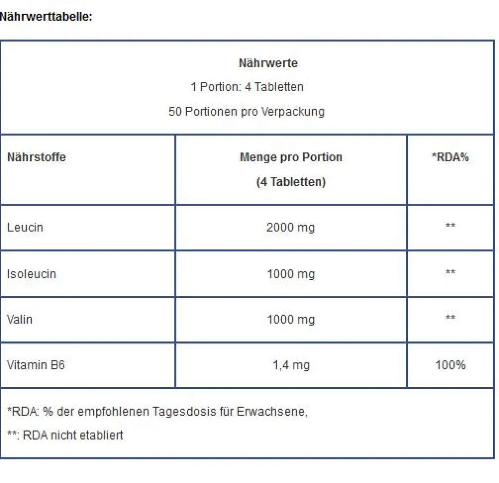 BCAA + B6 - 340 Tabletten (Biotech USA)