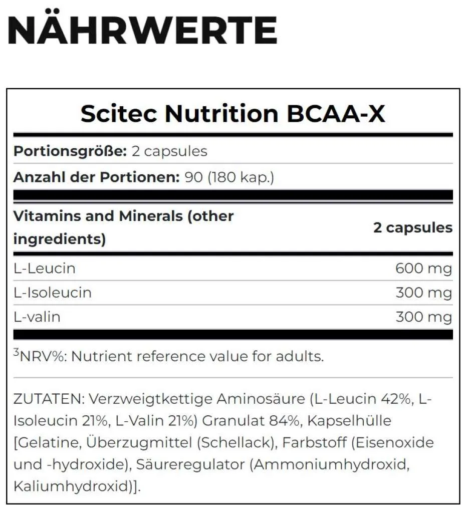 BCAA-X - 180 capsules (Scitec Nutrition)