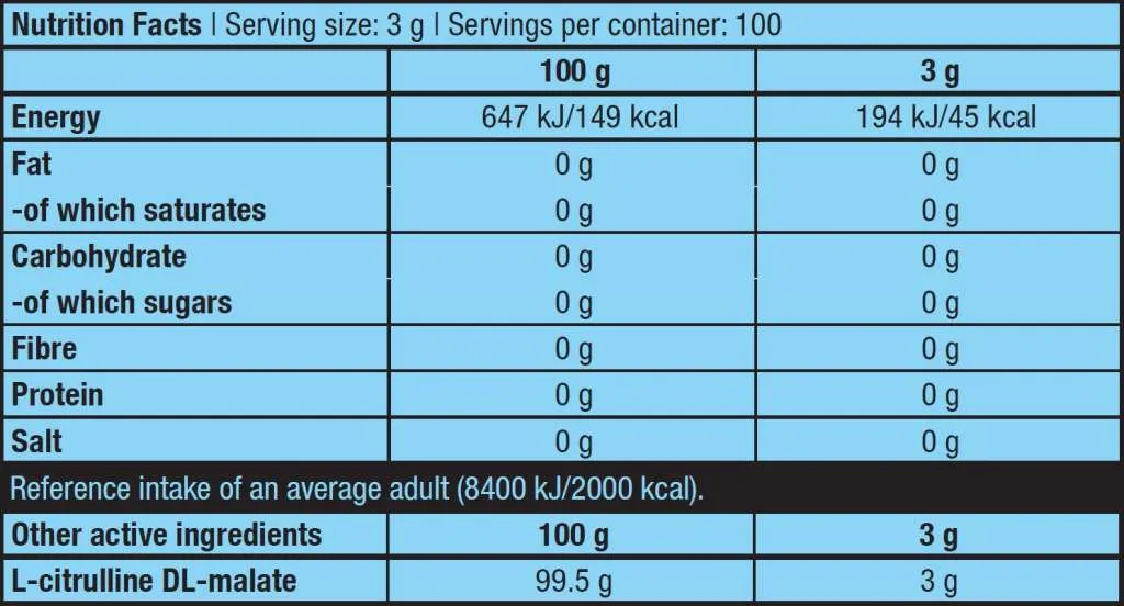 Citrulline Malate - 300g Dose (Biotech USA)