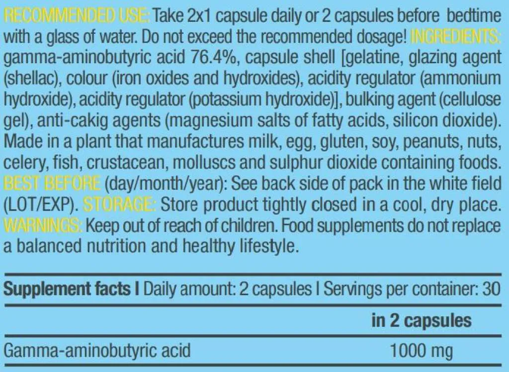 GABA - 60 capsules (Biotech USA)
