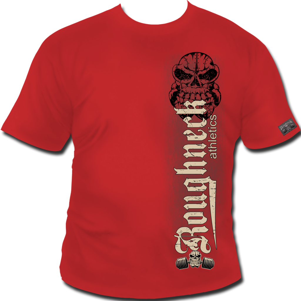 Roughneck T-Shirt 'Pumping Reaper' rot (Silberrücken)