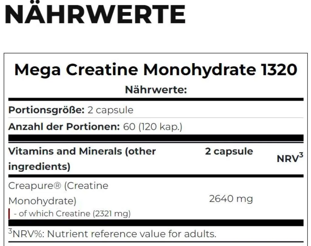 Mega Creatine Creapure 1320 - 120 capsules (Scitec Nutrition)