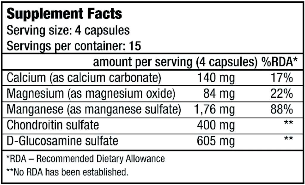 Chondroitin Glucosamine - 60 capsules (Biotech USA)