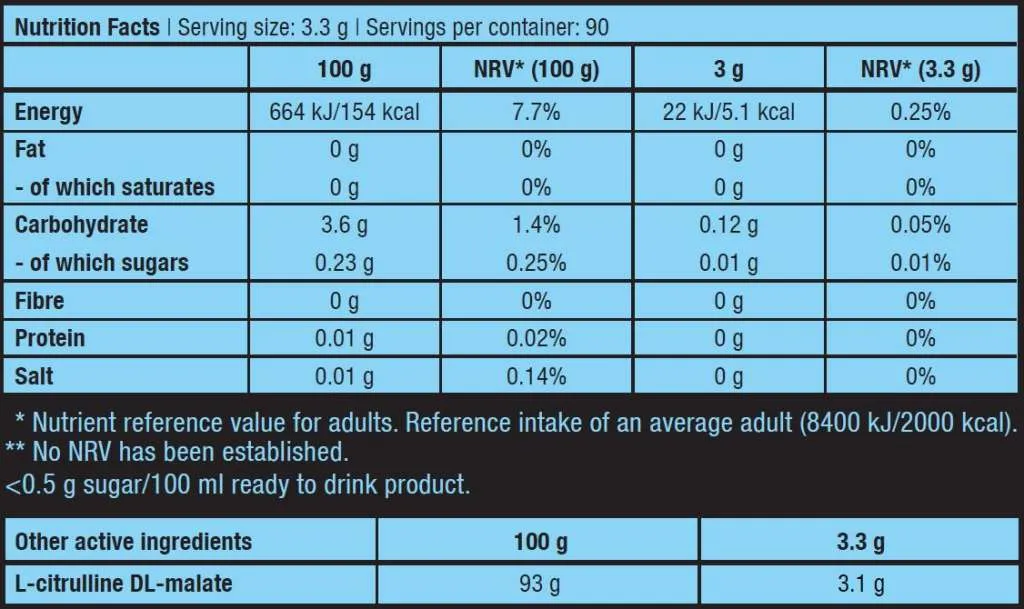 Citrulline Malate - 300g powder (Biotech USA)