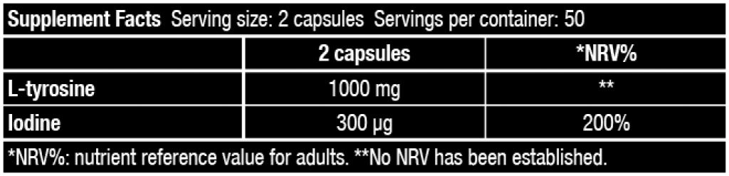 L-Tyrosine - 100 capsules (Biotech USA)