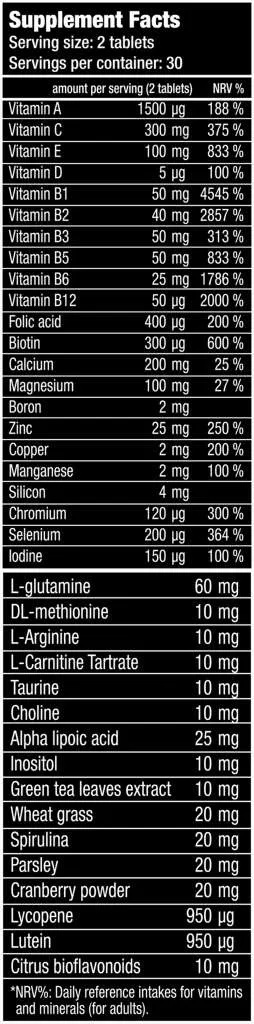 Multivitamin for Men - 60 tablets (Biotech USA)