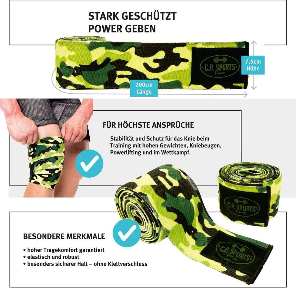 Profi Kniebandagen 200cm - 1 Paar (C.P. Sports)